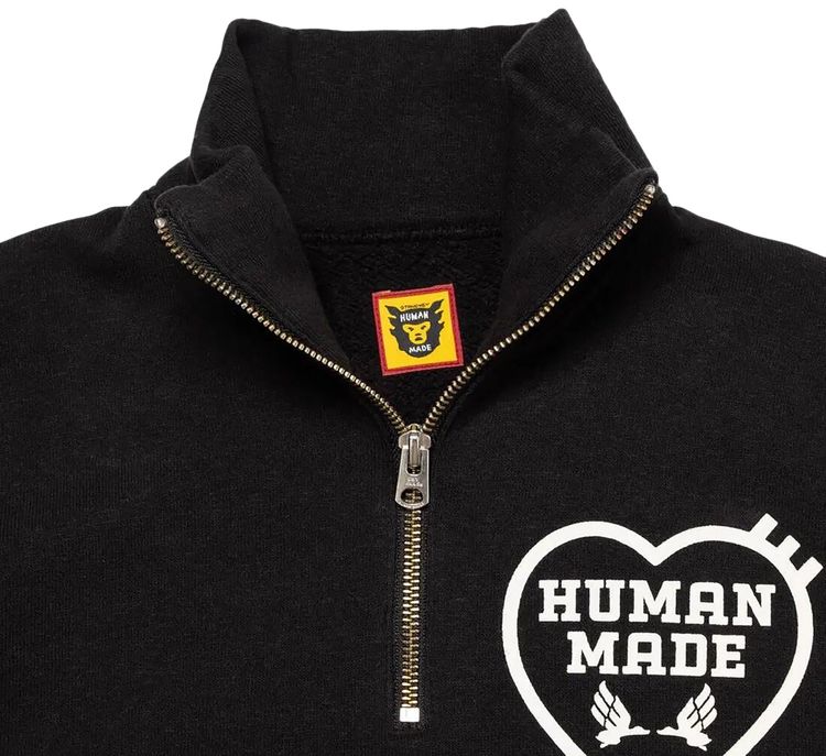 Human Made Military Half Zip Sweatshirt Black
