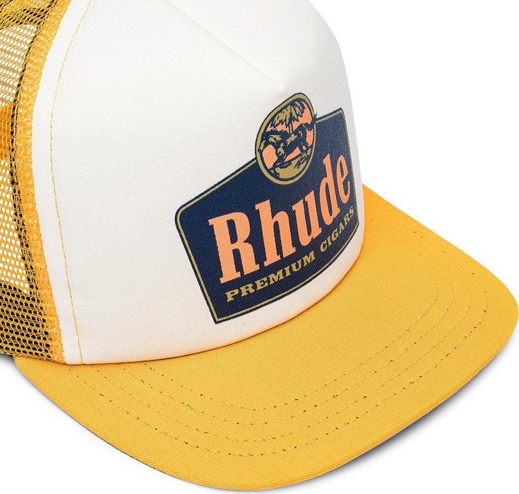 Rhude Cigars Trucker Hat YellowIvory