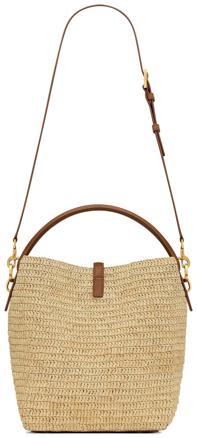 Saint Laurent Le 37 In Woven Raffia NaturelBrick