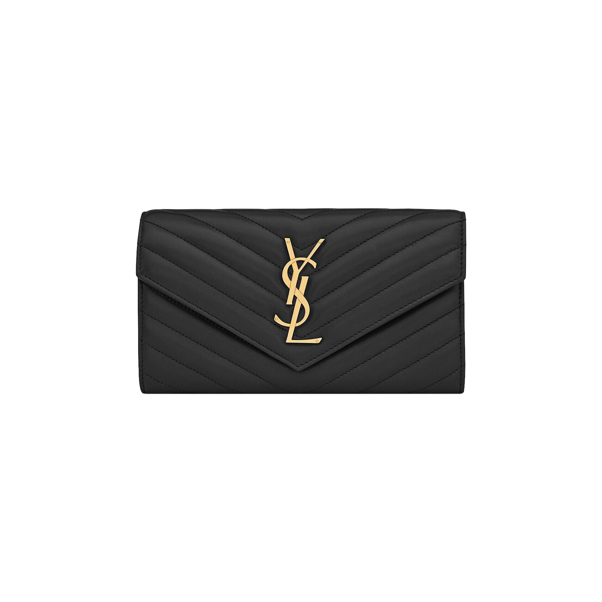 SAINT LAURENT PARIS｜LONG WALLETS (372264 AAA44 1000) Buy Saint Laurent Cassandre Matelassé Large Flap Wallet