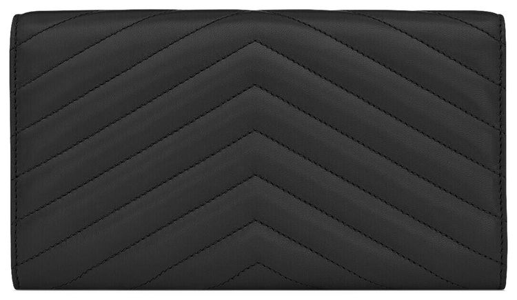 Saint Laurent Cassandre Matelasse Large Flap Wallet Noir