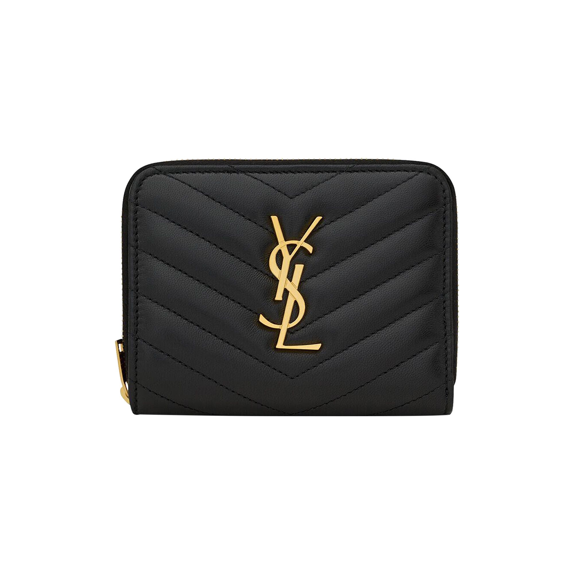 Buy Saint Laurent Cassandre Matelasse Compact Zip Around Wallet Noir 668288 AAA44 1000 GOAT