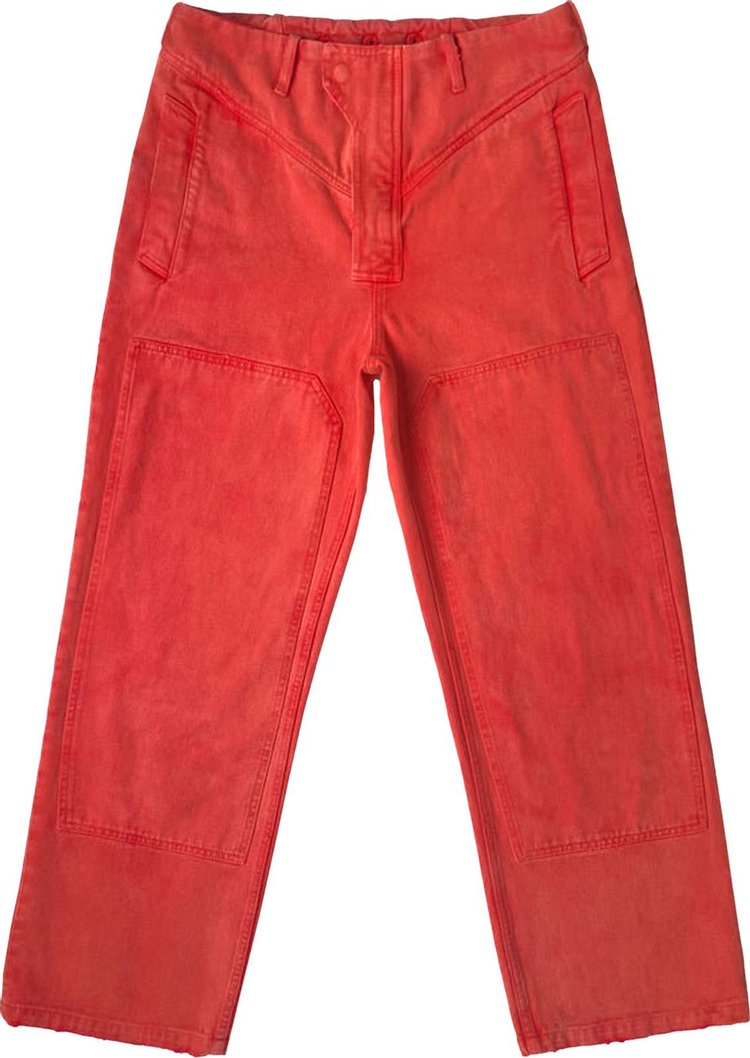 DingYun Zhang Biker Trousers Red