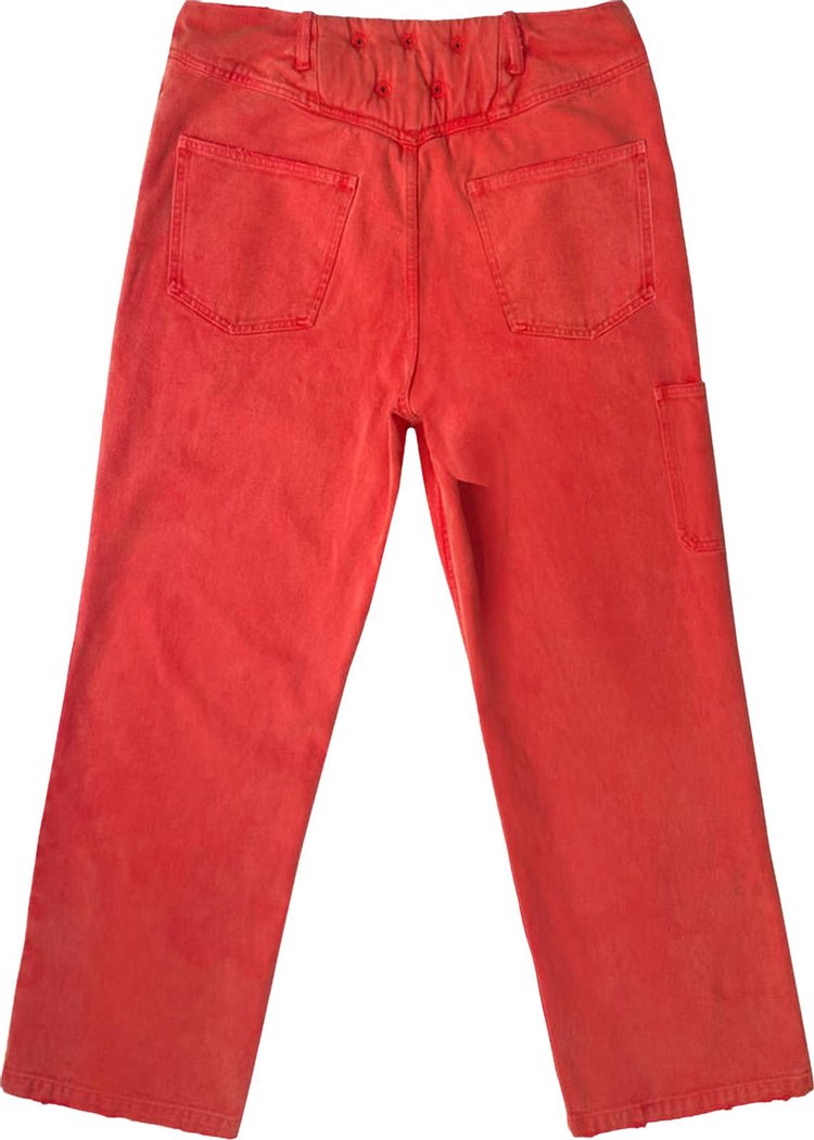 DingYun Zhang Biker Trousers Red