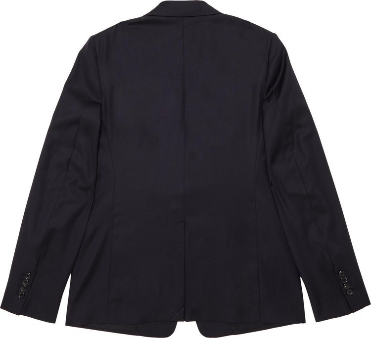 Lanvin Single Breasted Flap Pockets Jacket Navy Blue