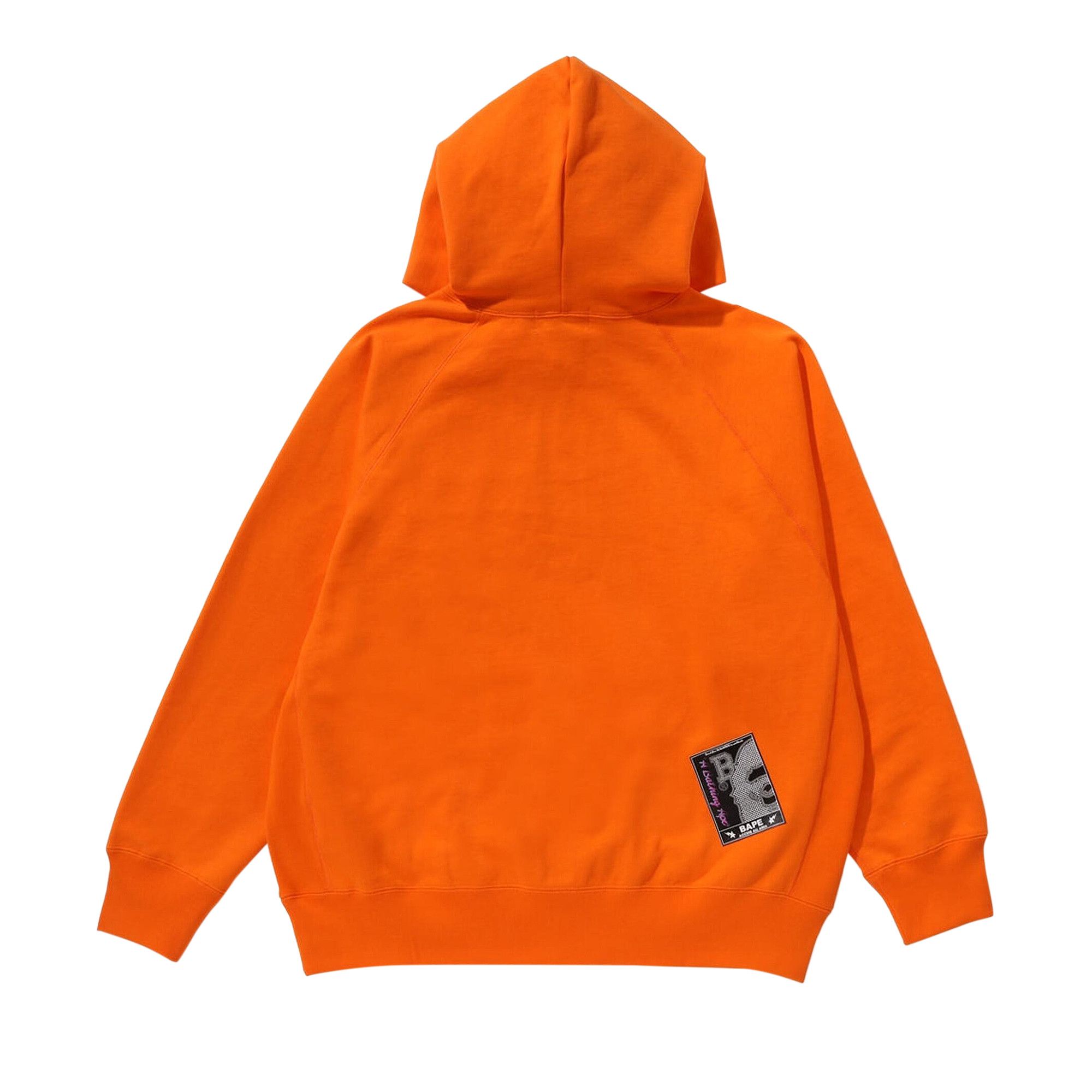 Size xl BAPE By Bathing Ape Pullover Hoodie Orange