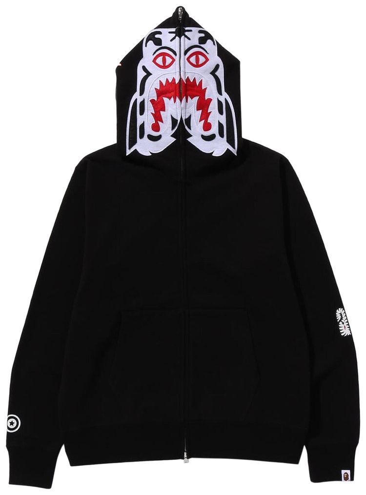 BAPE Tiger Full Zip Hoodie Black