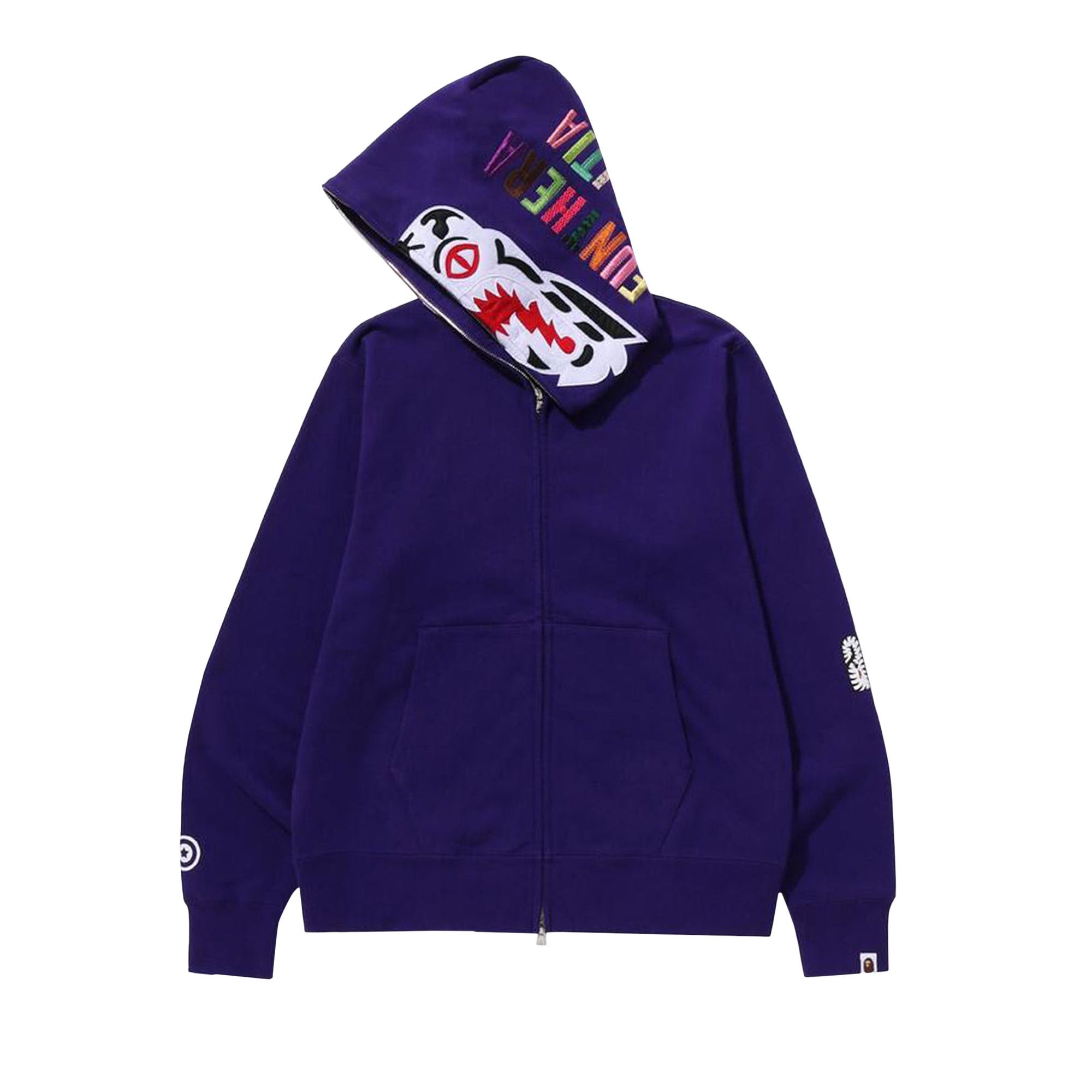 Buy BAPE Tiger Full Zip Hoodie 'Purple' - 1J80 115 011 PURPLE | GOAT