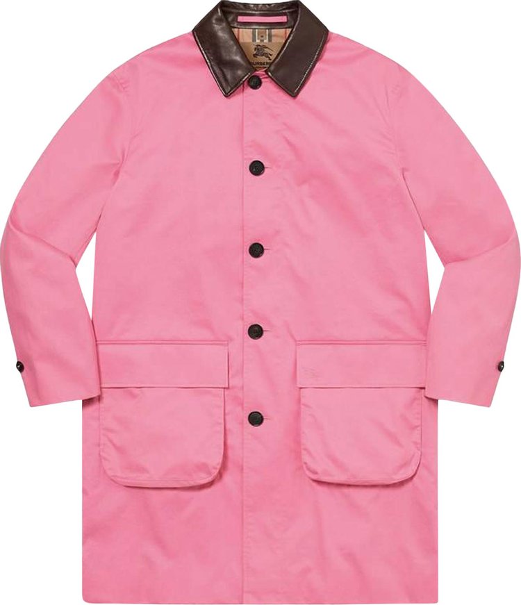 Supreme x Burberry Leather Collar Trench 'Pink'