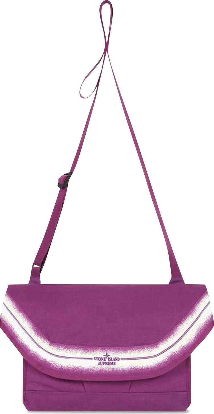 Supreme x Stone Island Stripe Messenger Bag 'Purple'