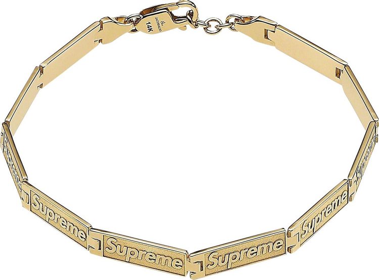 Supreme x Jacob & Co. Logo Link Bracelet '14K Gold'