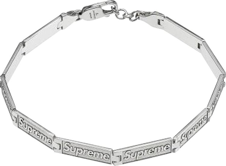 Supreme x Jacob & Co. Logo Link Bracelet 'Sterling Silver'