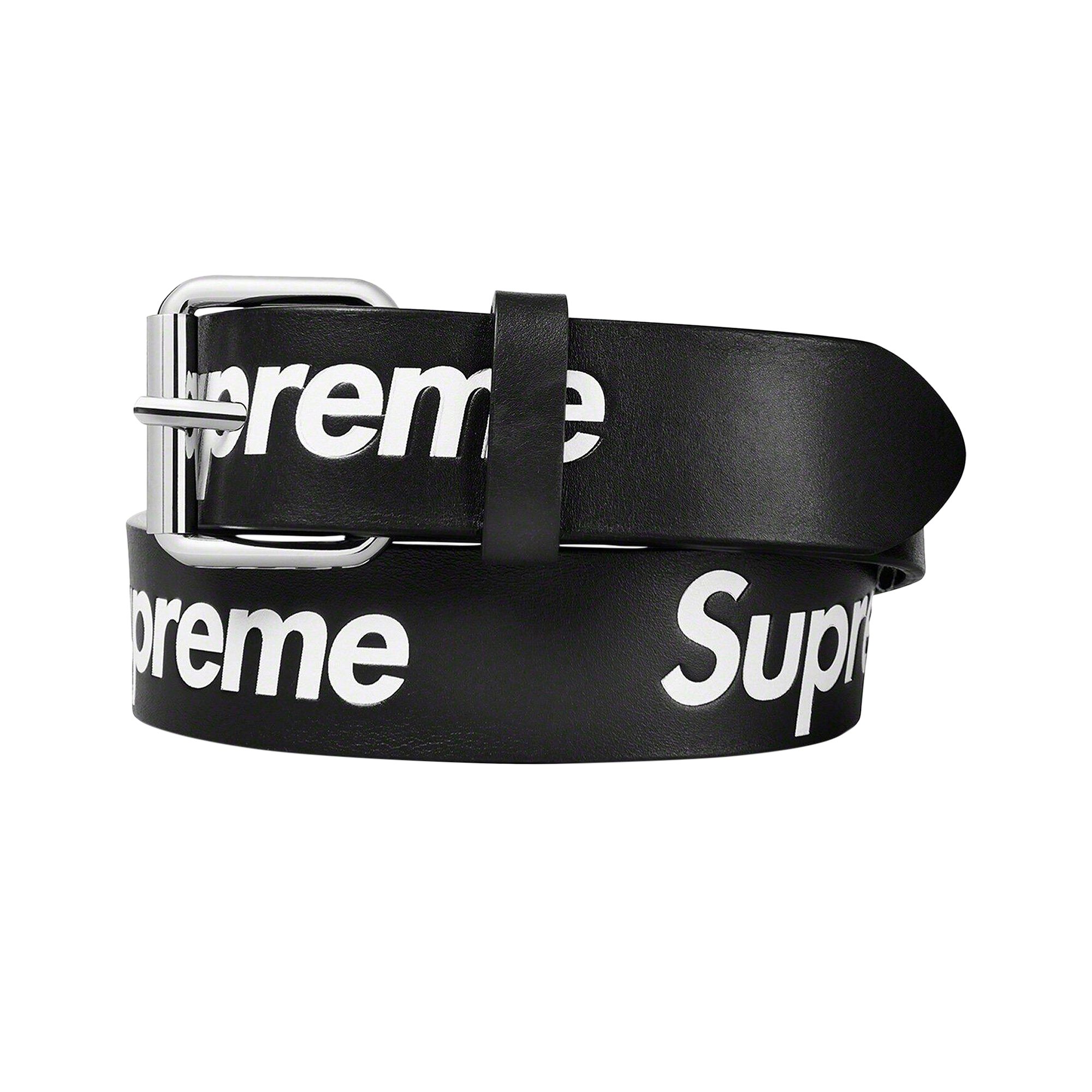 Supreme Repeat Leather Belt 'Black'