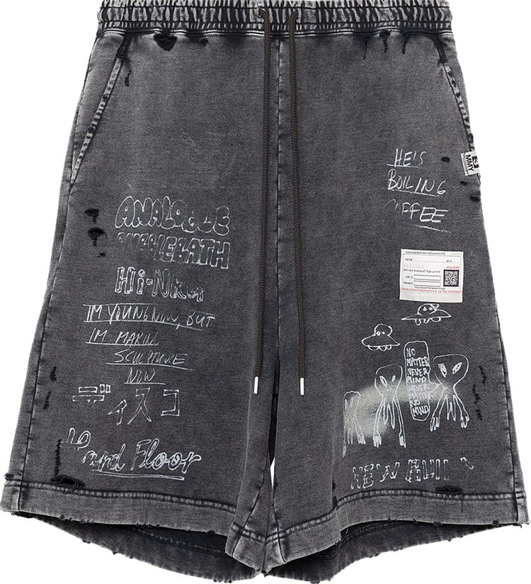 Maison Mihara Yasuhiro Bleached Shorts 'Black'