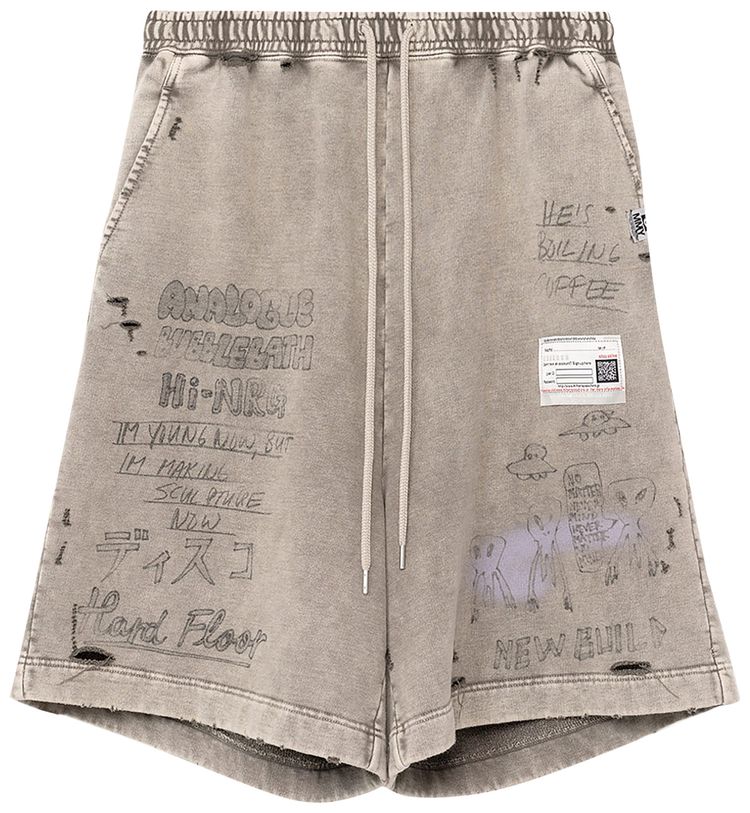 Maison Mihara Yasuhiro Bleached Shorts Beige