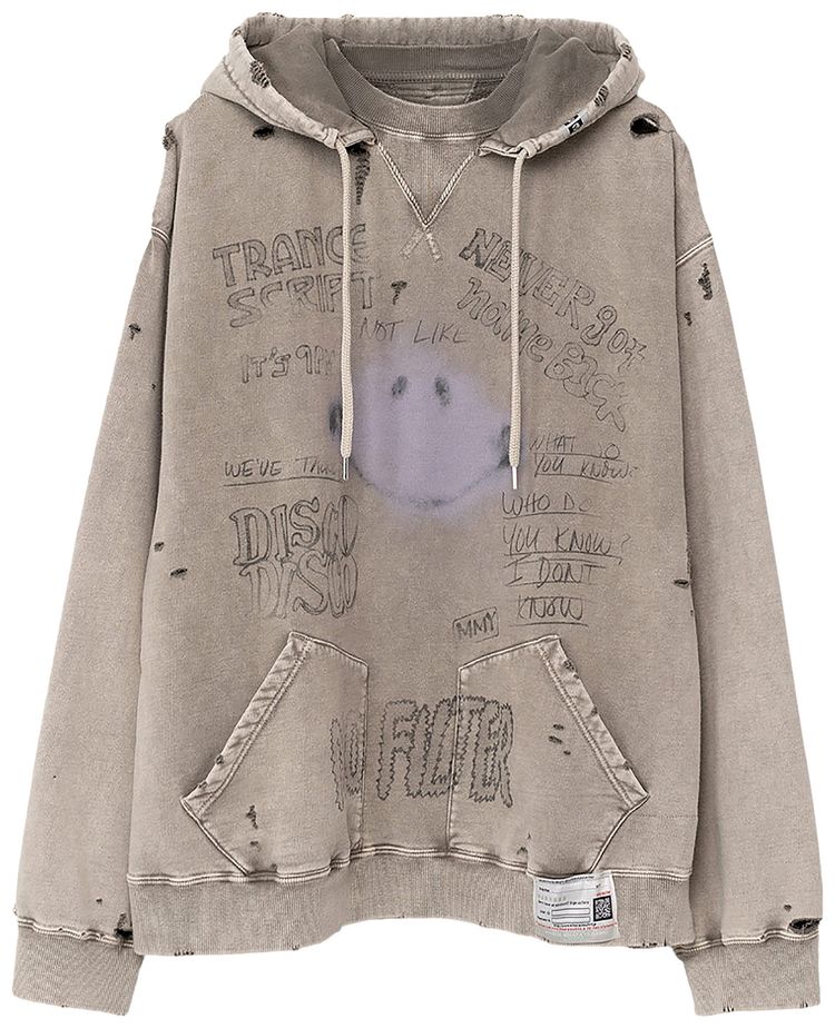 Maison Mihara Yasuhiro Bleached Hoodie Beige