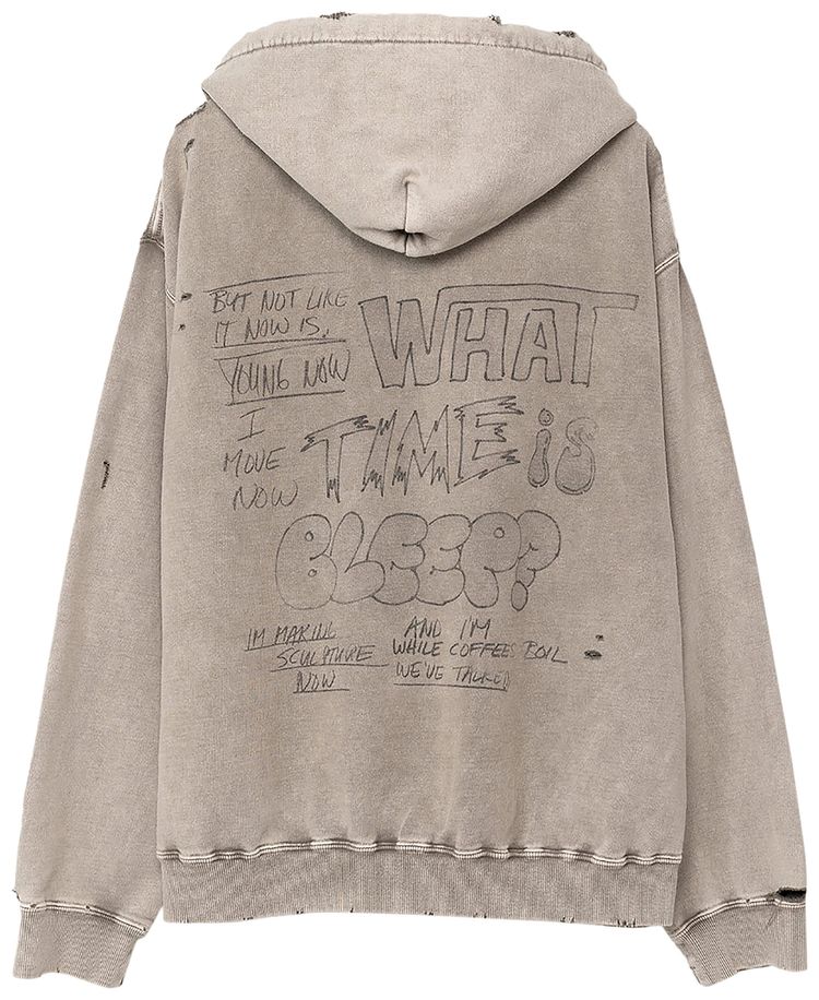 Maison Mihara Yasuhiro Bleached Hoodie Beige