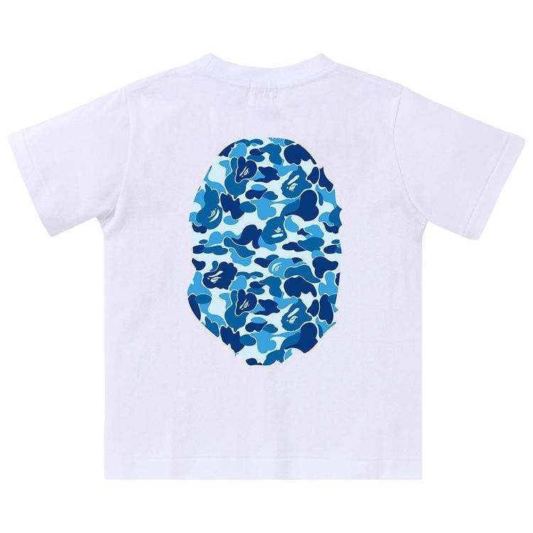 BAPE Kids ABC Camo Big Ape Head Tee WhiteBlue