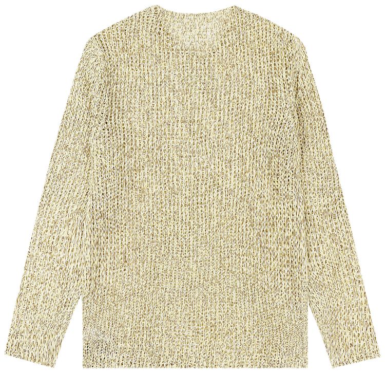 Jil Sander Open Knit Sweater Yellow