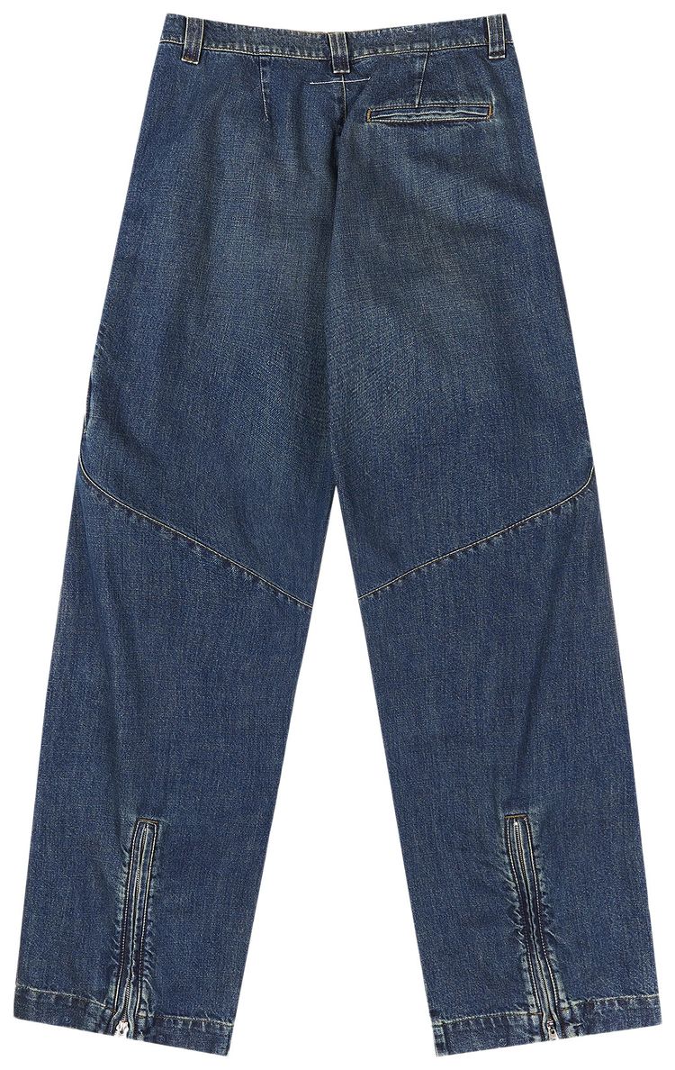 MM6 Maison Margiela Straight Leg Denim Trousers Blue