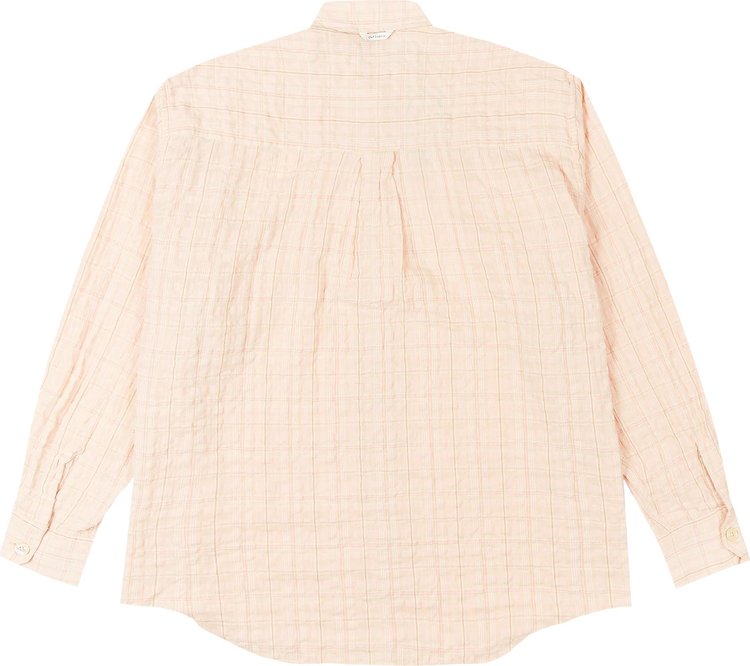 Our Legacy Check Seersucker Borrowed Button Down Shirt Beige