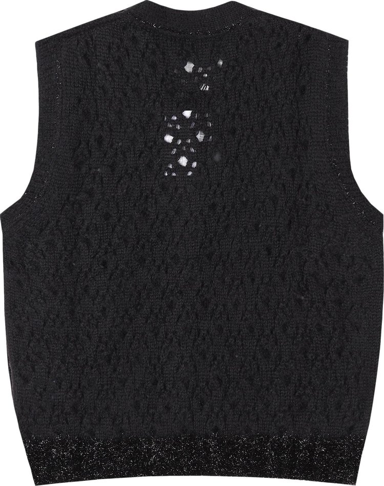 Simone Rocha Tinsel Knit Vest Black