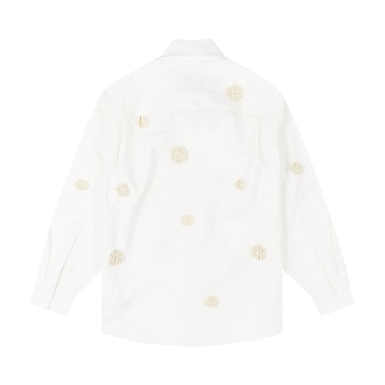 Song for the Mute Long Sleeve Pleated Box Shirt White