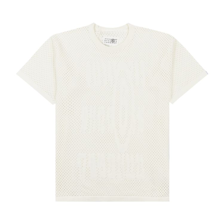 MM6 Maison Margiela Net Long Sweater White