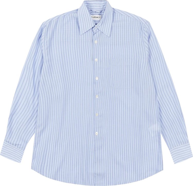 Our Legacy Fluid Tencel Above Button Down Shirt Blue