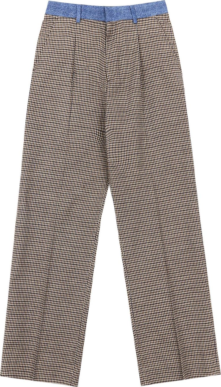 Our Legacy Check Print Borrowed Chino Trousers Brown