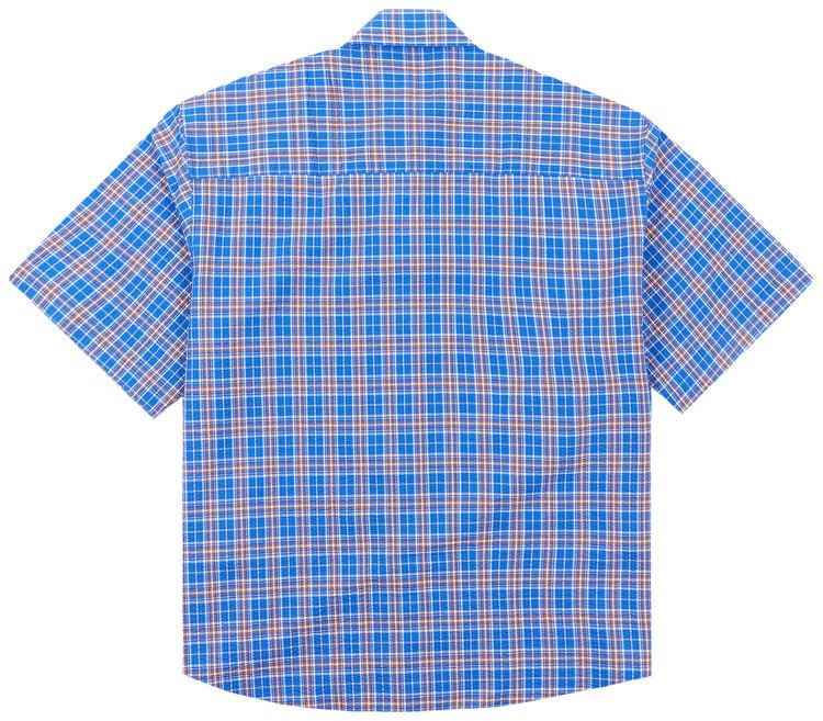 Martine Rose Short Sleeve Wrap Shirt Blue