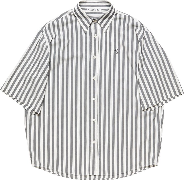 Acne Studios Short-Sleeve Striped Shirt 'Black/White'