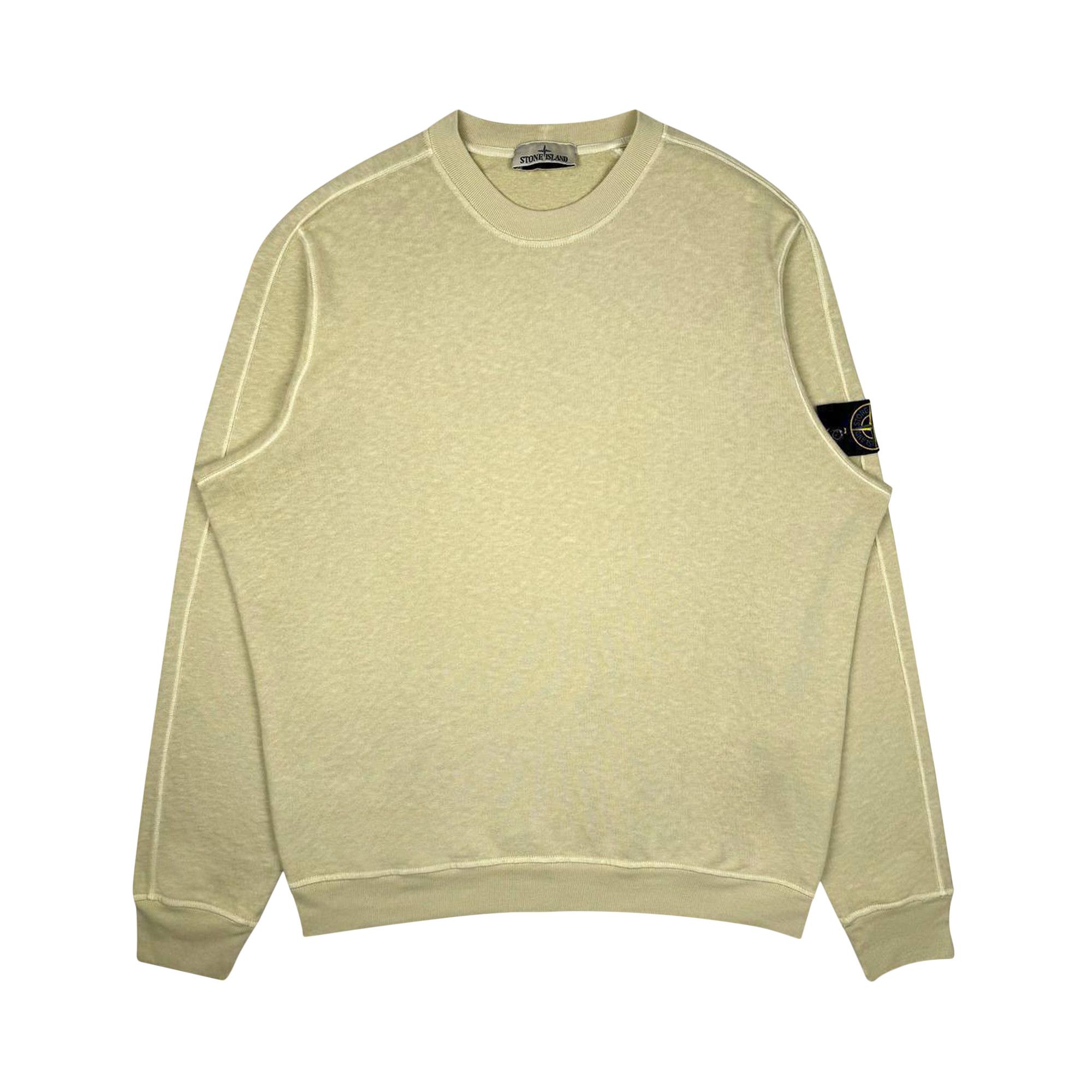 Buy Stone Island Logo Patch Crewneck Sweatshirt 'Natural