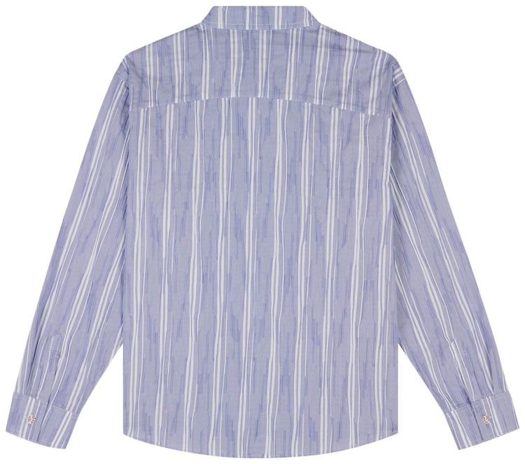 Brain Dead Organic Placket Shirt Blue