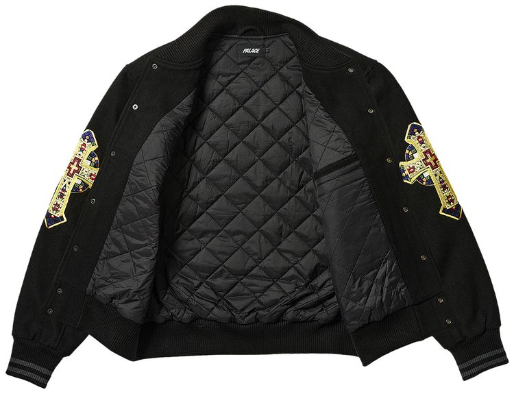 Palace Saints Varsity Jacket Black