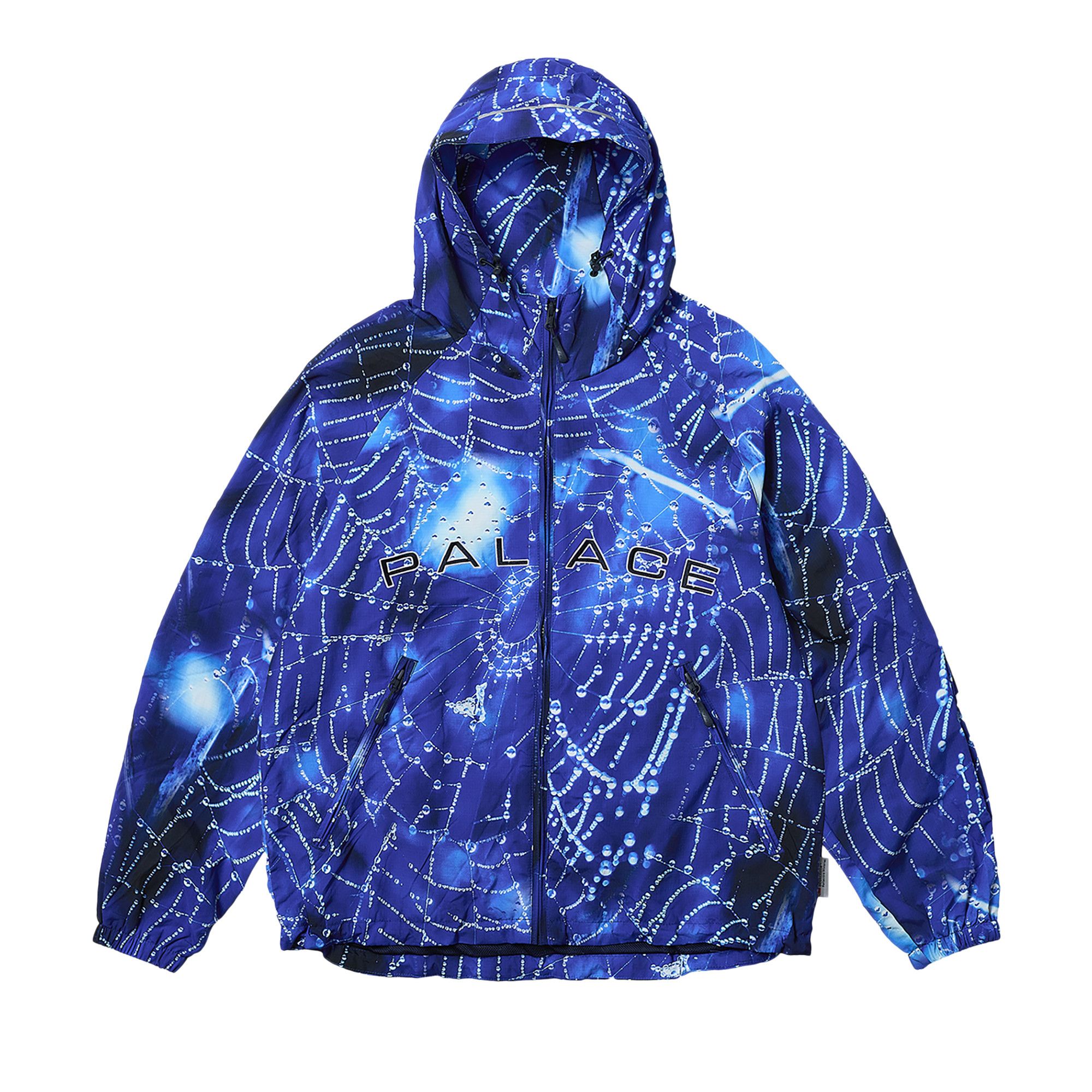 Buy Palace Arc Shell Hooded Jacket 'Spider Web Blue' - P26JK010 | GOAT