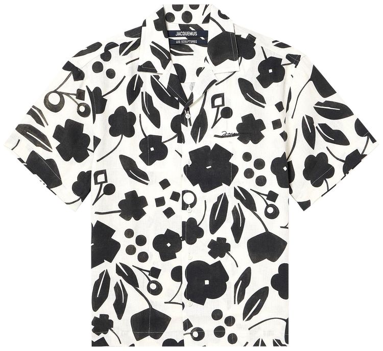 Jacquemus La Chemise Jean Print Cubic BlackWhite