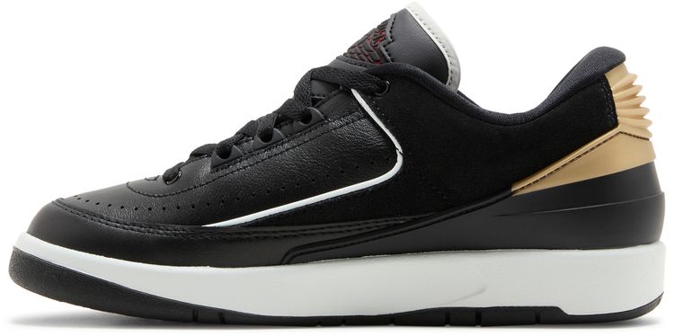 Wmns Air Jordan 2 Retro Low Black Metallic Gold