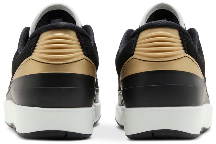 Wmns Air Jordan 2 Retro Low Black Metallic Gold