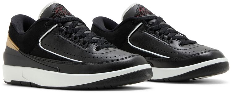 Wmns Air Jordan 2 Retro Low Black Metallic Gold