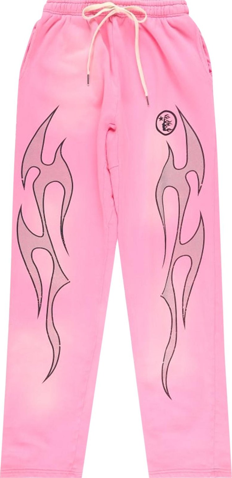 Hellstar Flame Sweatpants 'Pink/Silver'