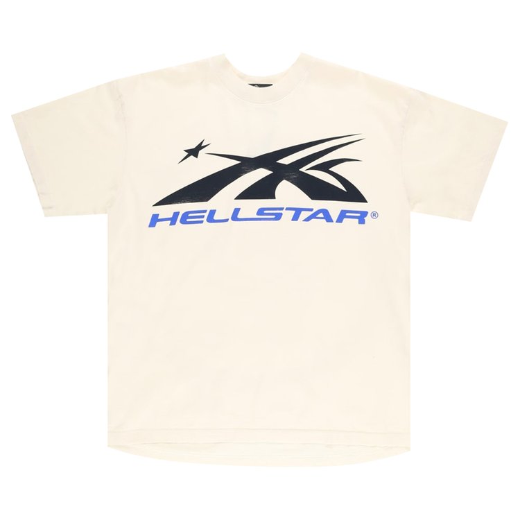 Hellstar Gel Sport Logo T-Shirt 'White/Blue'