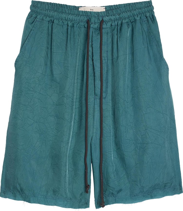Song for the Mute Raw Lined Elasticated Shorts 'Blue'