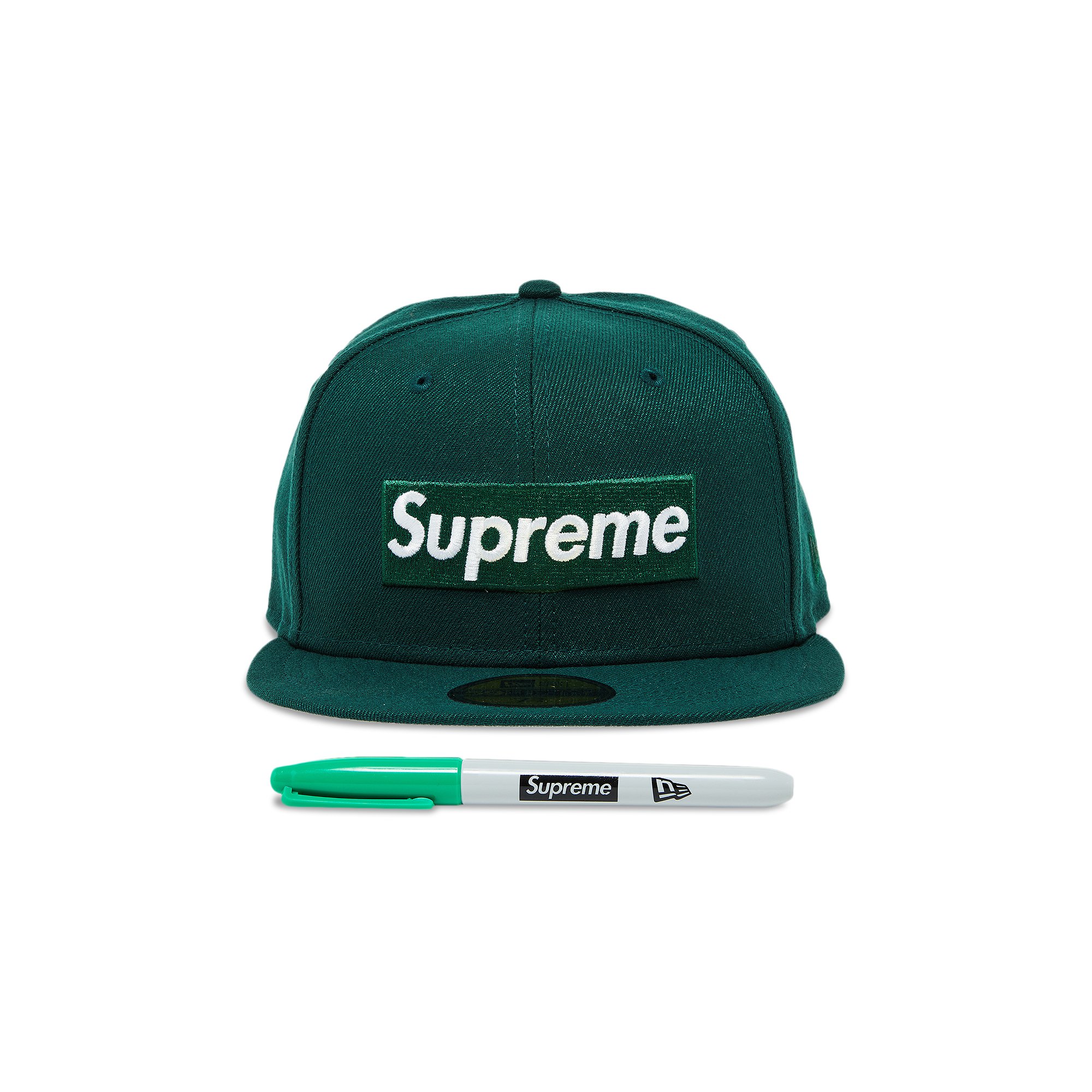 Supreme Sharpie Box Logo New Era 'Dark Green'