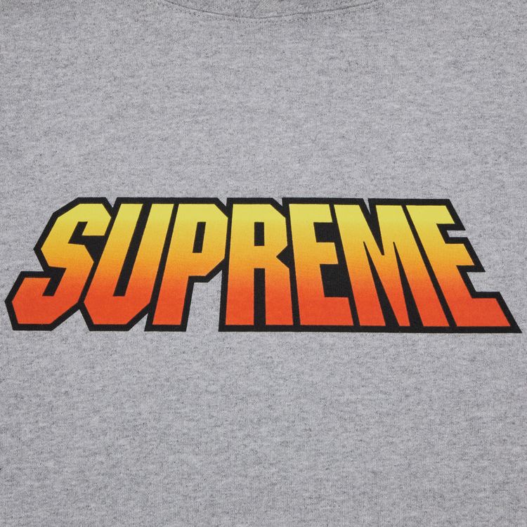 Supreme Gradient Hooded Sweatshirt Heather Grey