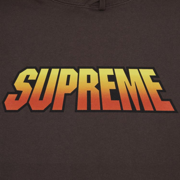 Supreme Gradient Hooded Sweatshirt Brown