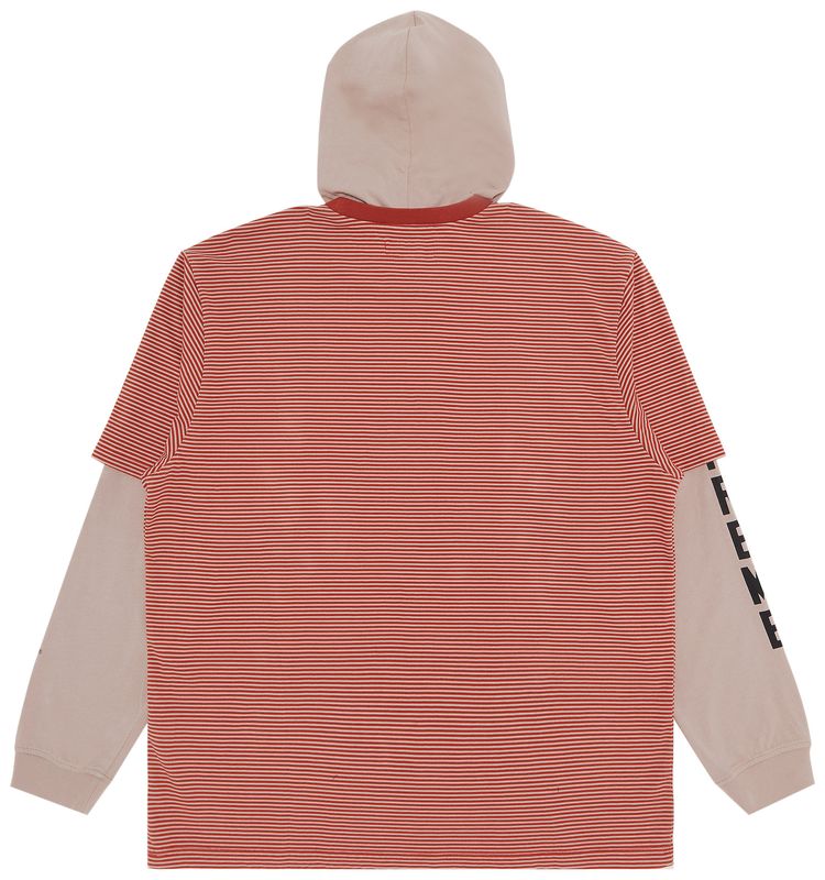 Supreme Layered Hooded Long Sleeve Top Tan