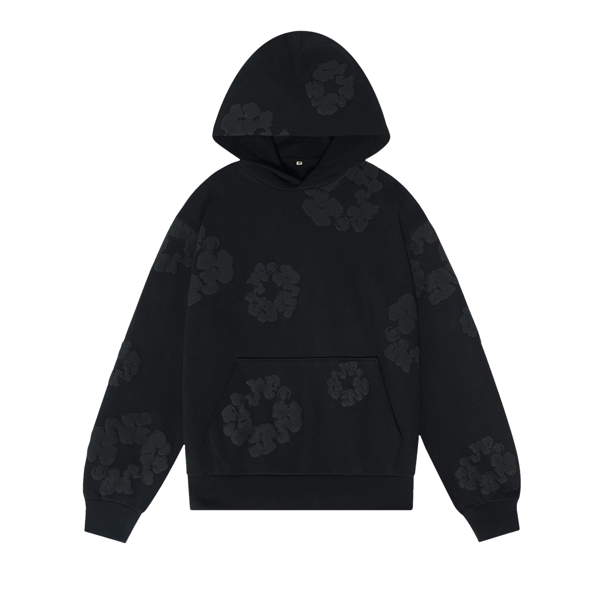 Denim Tears Cotton Wreath Hooded Sweatshirt 'Black Monochrome'