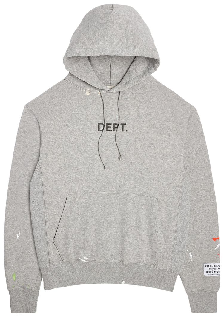 Gallery Dept Logo Painted Hoodie Heather Grey