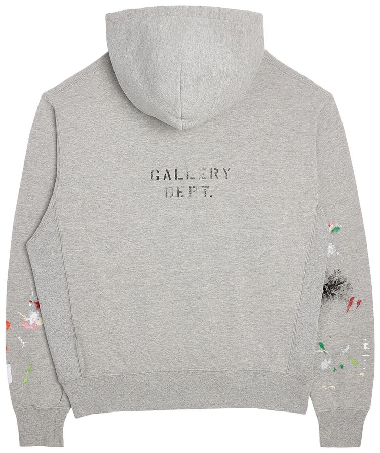 Gallery Dept Logo Painted Hoodie Heather Grey